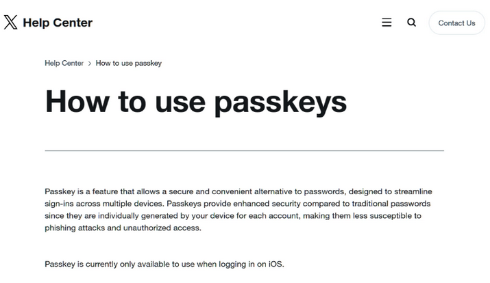 龙海苹果维修店铺分享iOS用户如何通过通行密钥(Passkey)登录 